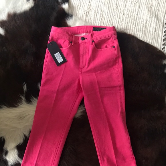 Rag & Bone Pink Ankle Cigarette Jean - Picture 2 of 4